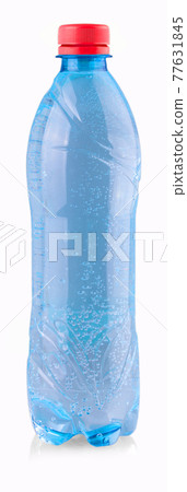 close up blue water bottle isolated on white background 77631845