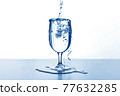 Pour water into a glass 77632285
