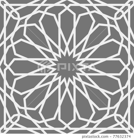 Islamic pattern . Seamless arabic geometric pattern, east ornament, indian ornament, persian motif, 3D. Endless texture can be used for wallpaper, pattern fills, web page background . 77632374