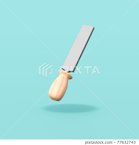 Cartoon Rasp on Blue Background 77632743
