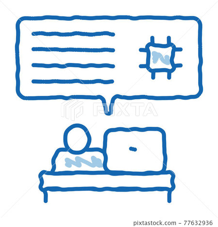 Programming Code doodle icon hand drawn illustration 77632936