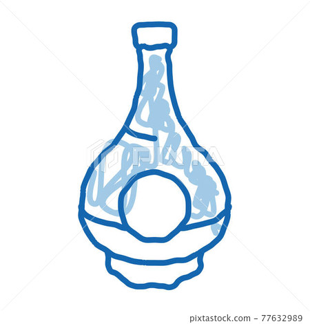 Drink Bottle doodle icon hand drawn illustration 77632989
