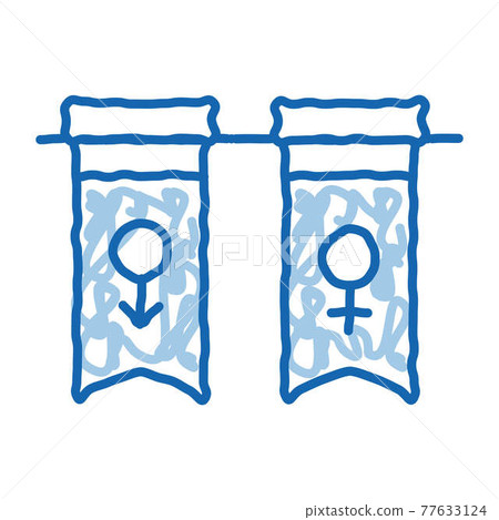 Flags Woman Marks doodle icon hand drawn illustration Flags Woman Marks doodle icon hand drawn illustration 77633124