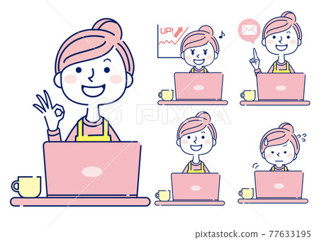 女性材料信息圍裙套裝PC輪廓 女性材料信息圍裙套裝PC輪廓 77633195