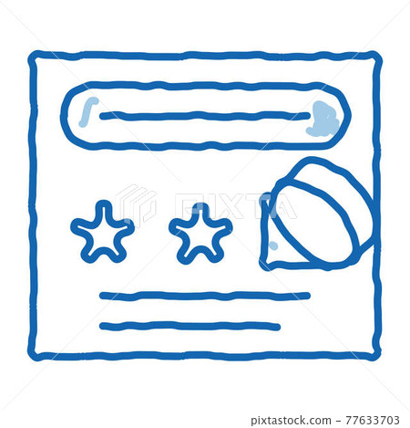 Number Guessing Sheet doodle icon hand drawn illustration Number Guessing Sheet doodle icon hand drawn illustration 77633703