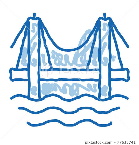 Sea Bridge doodle icon hand drawn illustration Sea Bridge doodle icon hand drawn illustration 77633741