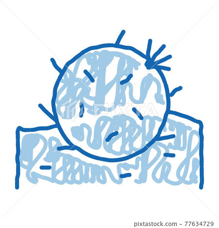 Cactus doodle icon hand drawn illustration Cactus doodle icon hand drawn illustration 77634729