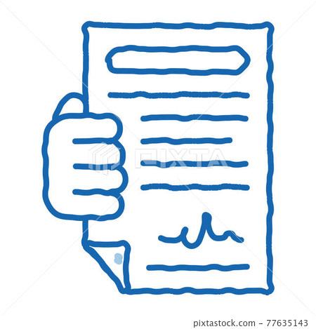 Courier Agreement doodle icon hand drawn... - Stock Illustration ...
