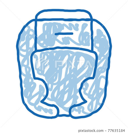 Boxer Helmet doodle icon hand drawn illustration Boxer Helmet doodle icon hand drawn illustration 77635184