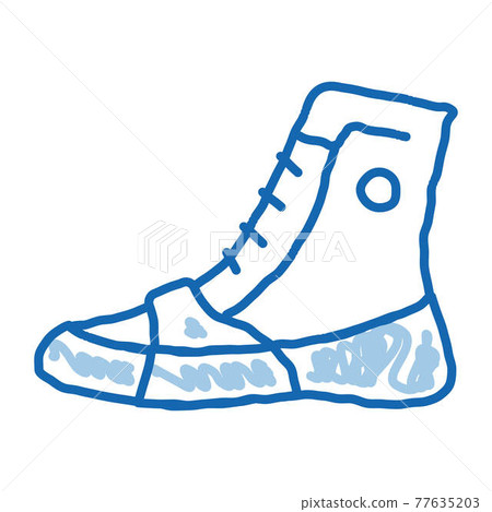 Boxing Shoes Sneakers doodle icon hand drawn illustration Boxing Shoes Sneakers doodle icon hand drawn illustration 77635203