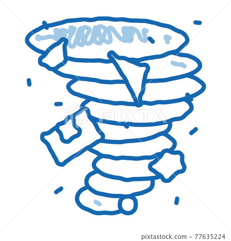 Tornado Details doodle icon hand drawn illustration Tornado Details doodle icon hand drawn illustration 77635224