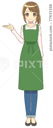A woman in an apron to guide you A woman in an apron to guide you 77635398