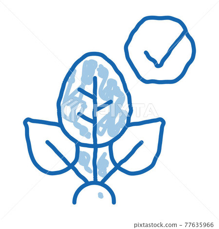 Plant Access Mark doodle icon hand drawn illustration 77635966