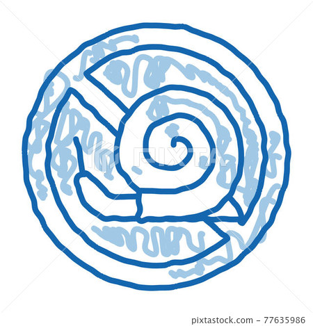 Crossed Snail doodle icon hand drawn illustration Crossed Snail doodle icon hand drawn illustration 77635986