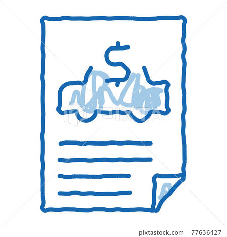 Car Buy Document doodle icon hand drawn illustration Car Buy Document doodle icon hand drawn illustration 77636427