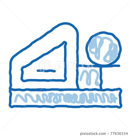 Bowling Machine doodle icon hand drawn illustration 77636554