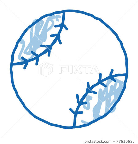 Baseball Ball doodle icon hand drawn illustration Baseball Ball doodle icon hand drawn illustration 77636653