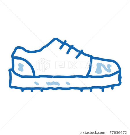 Sneaker Shoe doodle icon hand drawn illustration - Stock Illustration ...