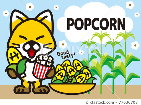 Popcorn, corn and fox 77636708