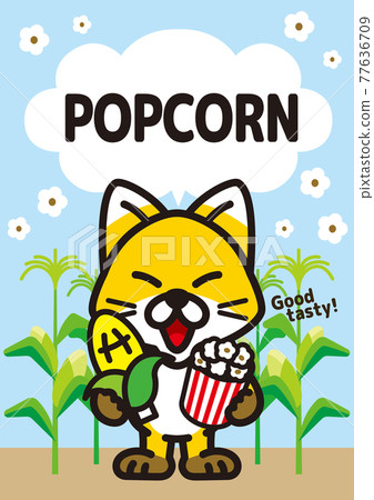Popcorn, corn and fox 77636709