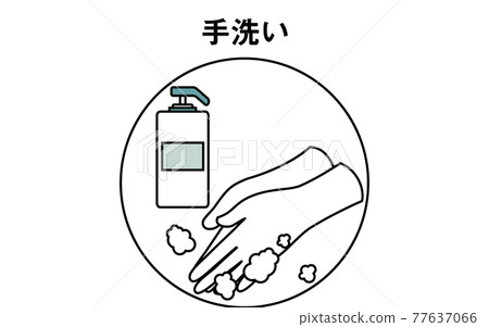 手洗圖標鞭打肥皂 手洗圖標鞭打肥皂 77637066