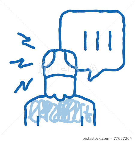 Old Man Screaming doodle icon hand drawn illustration 77637264