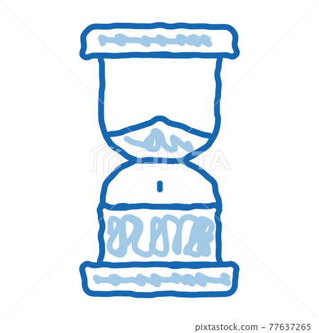 Sand Hourglass doodle icon hand drawn illustration Sand Hourglass doodle icon hand drawn illustration 77637265