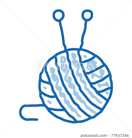 Ball Of Thread doodle icon hand drawn illustration 77637266