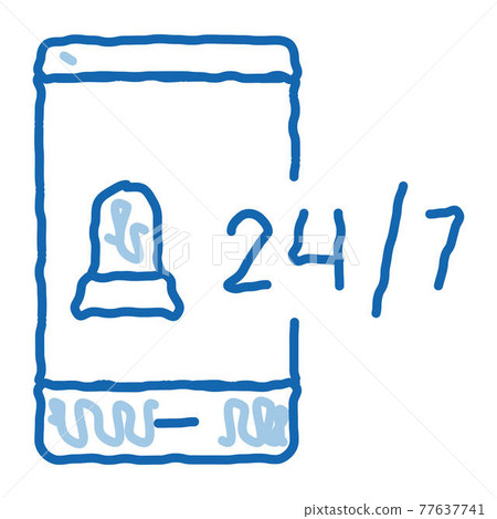 Mobile Service doodle icon hand drawn illustration Mobile Service doodle icon hand drawn illustration 77637741