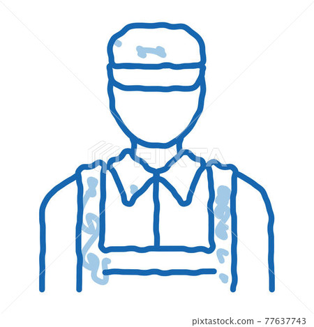 Car Repairman doodle icon hand drawn illustration Car Repairman doodle icon hand drawn illustration 77637743