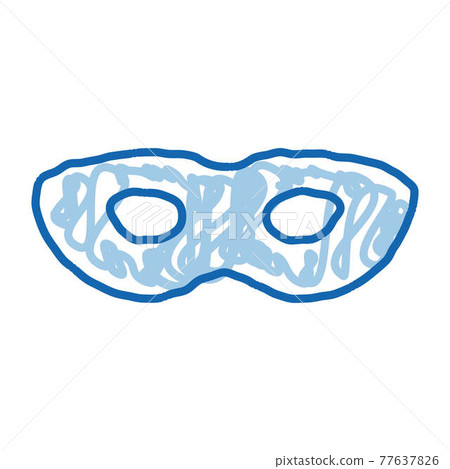 Sex Face Mask doodle icon hand drawn illustration 77637826