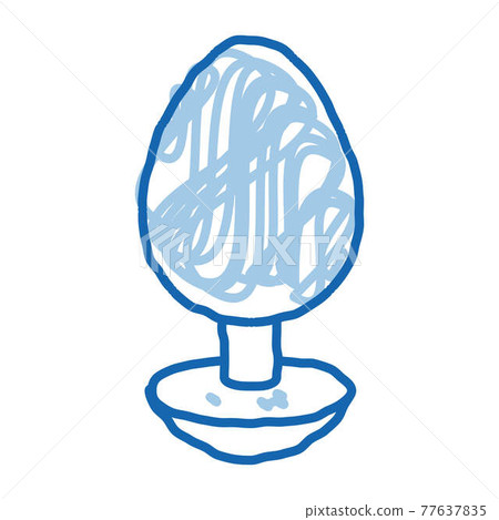 Anal Plug Sex Toy doodle icon hand drawn illustration 77637835