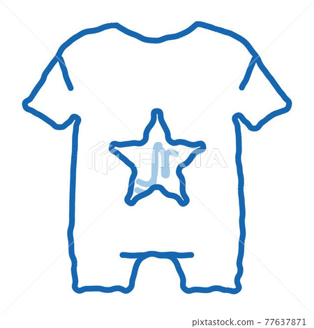 Baby Clothes doodle icon hand drawn illustration 77637871