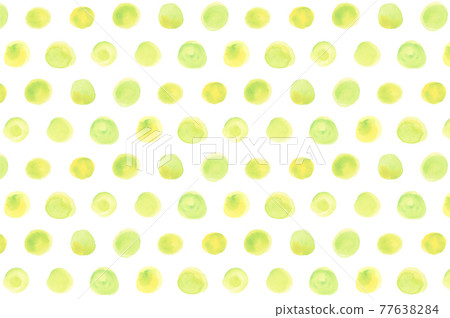 Watercolor polka dots yellowish green 77638284