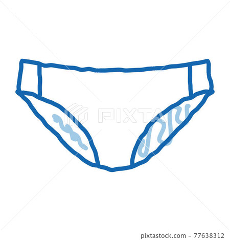 Slip Pants Icon Vector Outline Illustration 77638312