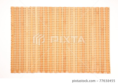 Bamboo mat on a white background 77638455