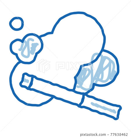Smoke Cigarette doodle icon hand drawn illustration Smoke Cigarette doodle icon hand drawn illustration 77638462