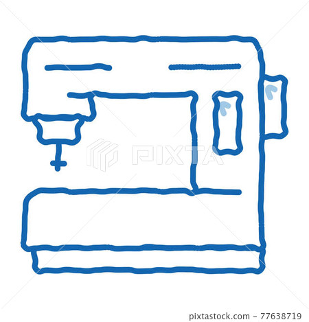 Sewing Machine doodle icon hand drawn illustration Sewing Machine doodle icon hand drawn illustration 77638719