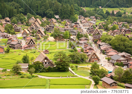 Shirakawago panoramic view Shirakawago panoramic view 77638771