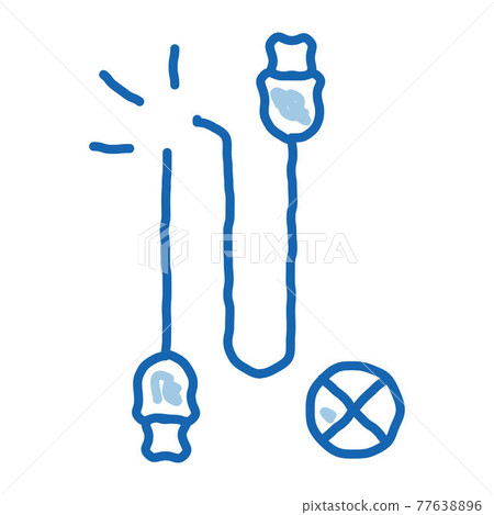 Cable Breakdown doodle icon hand drawn illustration Cable Breakdown doodle icon hand drawn illustration 77638896