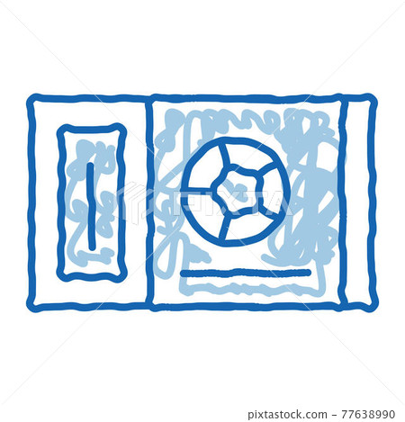 Ticket On Football Game doodle icon hand drawn... - Stock Illustration ...