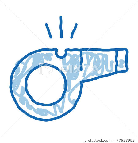 Whistle Arbitrator Tool doodle icon hand drawn illustration Whistle Arbitrator Tool doodle icon hand drawn illustration 77638992