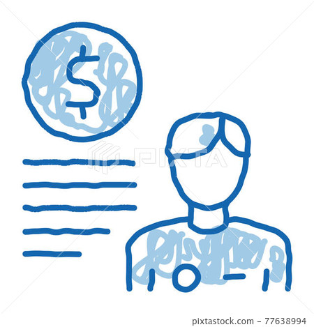 Soccer Player And Coin doodle icon hand drawn illustration Soccer Player And Coin doodle icon hand drawn illustration 77638994