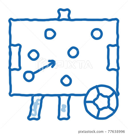 Soccer Strategy On Desk doodle icon hand drawn illustration Soccer Strategy On Desk doodle icon hand drawn illustration 77638996