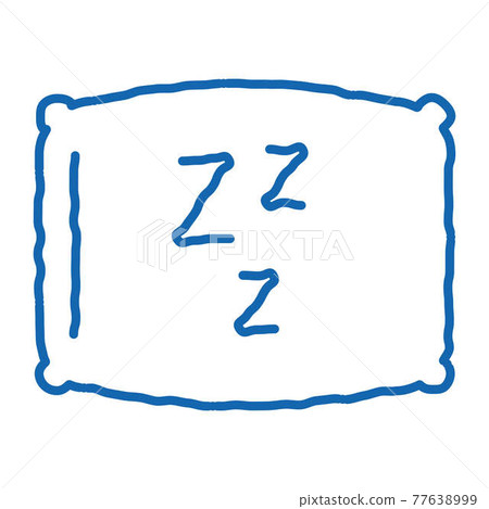 Cozy Pillow For Sleeping doodle icon hand drawn illustration Cozy Pillow For Sleeping doodle icon hand drawn illustration 77638999