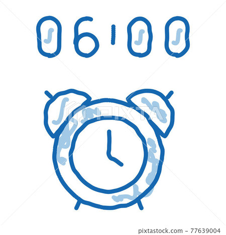 Alarm Clock Time doodle icon hand drawn illustration Alarm Clock Time doodle icon hand drawn illustration 77639004