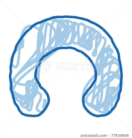 Travel Pillow For Sleep doodle icon hand drawn illustration Travel Pillow For Sleep doodle icon hand drawn illustration 77639006