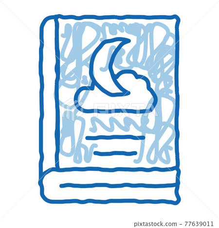 Book Night Sleep Story doodle icon hand drawn illustration Book Night Sleep Story doodle icon hand drawn illustration 77639011