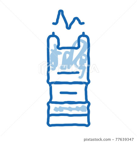 Stunning Electric Shock doodle icon hand drawn illustration 77639347
