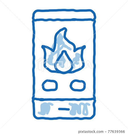 Phone Call Fire Dept doodle icon hand drawn illustration Phone Call Fire Dept doodle icon hand drawn illustration 77639366